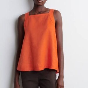 COS TIE-BACK LINEN TOP size small